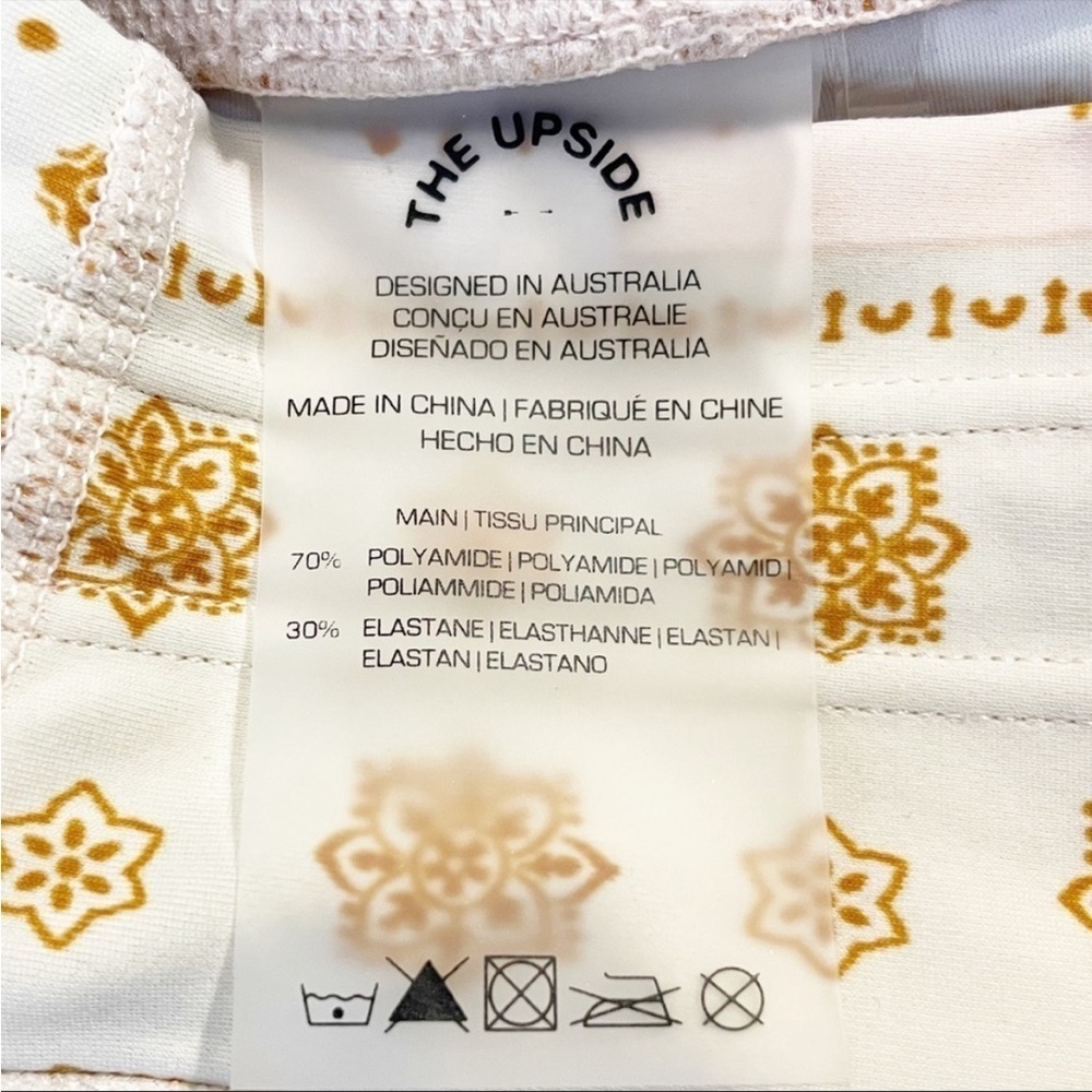 The Upside X Anthropologie Carmen Bandana Yoga Leggings Gold Paisley NWOT🍑🍑🍑 - Picture 10 of 12